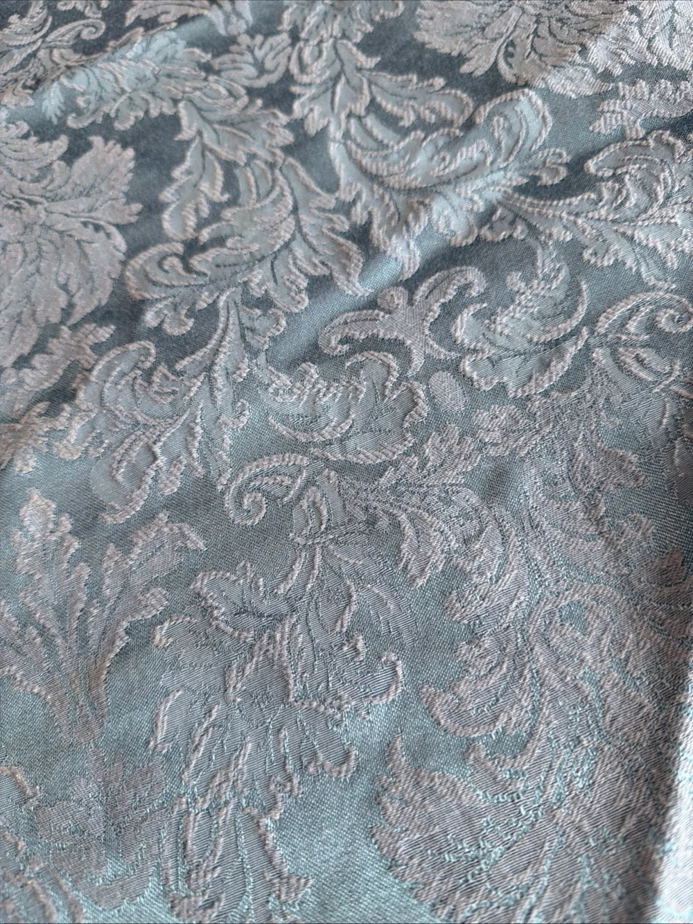 3 vintage tablecloths Thanksgiving, Christmas and Blue Jacquard